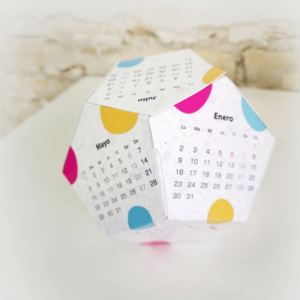 calendario dodecaedro tink factoria de color